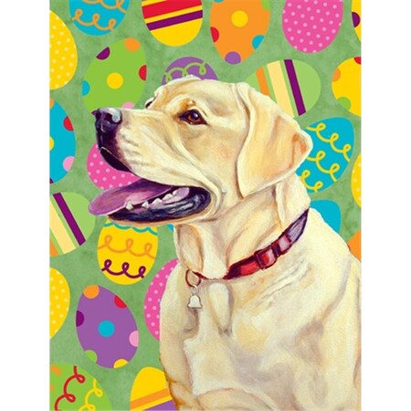 Carolines Treasures 28 x 40 in. Labrador Easter Eggtravaganza House Size Canvas Flag LH9428CHF